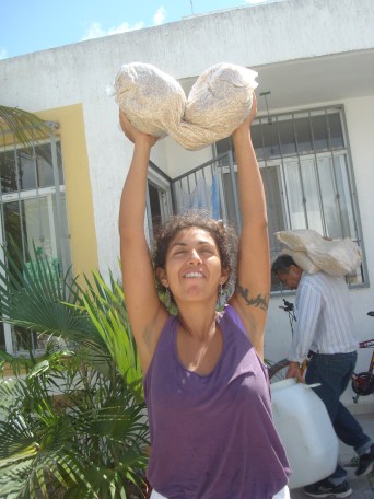 Vivi y Oscar con arroz!